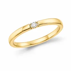 1 x 0,03 ct Diamantring in 14 Karat Gold 0,03 ct