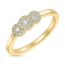 Diamantring in 14 Karat Gold 0,25 ct