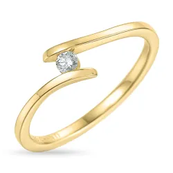 Diamant Ring in 9 Karat Gold 0,07 ct