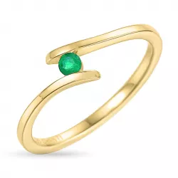 Smaragd Ring in 9 Karat Gold 0,08 ct