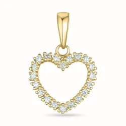 Herz Diamantanhänger in 14 karat Gold 0,16 ct