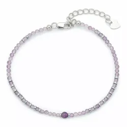 Elegant armband mit amethyst und hematite.