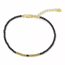 dunkelblaumetallic Armband mit Schmuckstein und hematite - Loom Stones