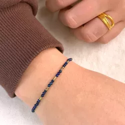 Elegant dunkelblauem armband mit lapislazuli und hematite.