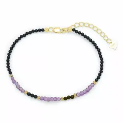 Armband mit Onyxe und Amethyst und hematite.