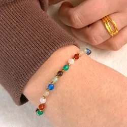 Armband mit Schmuckstein und hematite - Loom Stones