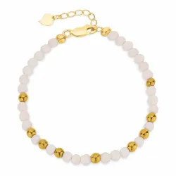 weißem Armband mit Koralle