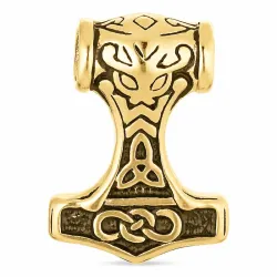 Thors Hammer Anhänger aus vergoldetem Stahl