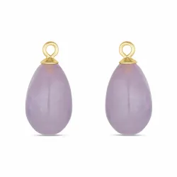 Kollektionsmuster lavendelfarbenem Amethyst Anhänger für Ohrringe in vergoldetem Silber