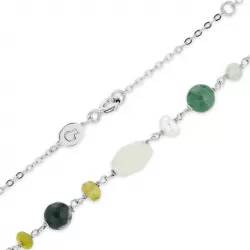 grünem Halskette aus Silber  x 7,5 mm