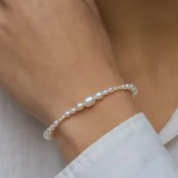Verschiedenen Größen Armband mit Süßwasserperle