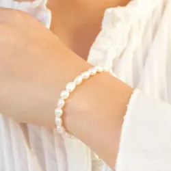 6 mm Armband mit Süßwasserperle