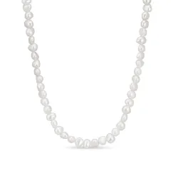 6 mm Halskette mit Süßwasserperle