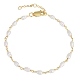 3 mm Armband mit Süßwasserperle
