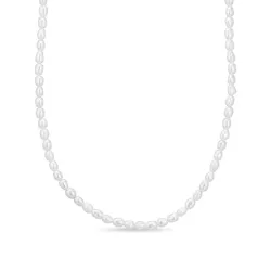 3 mm Halskette mit Süßwasserperle