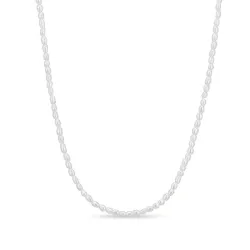2 mm Halskette mit Süßwasserperle