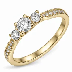 lab grown Diamant Ring in 9 Karat Gold 0,30 ct 0,31 ct
