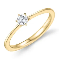 0,20 ct lab grown Diamant Solitärring in 9 Karat Gold 0,20 ct