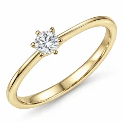 0,20 ct lab grown Diamant Solitärring in 9 Karat Gold 0,20 ct