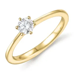 0,30 ct lab grown Diamant Solitärring in 9 Karat Gold 0,30 ct