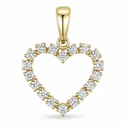 Herz lab grown Diamant Anhänger in 9 karat Gold 0,40 ct