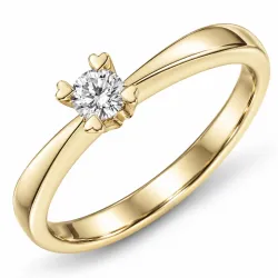 0,10 ct lab grown Diamant Solitärring in 9 Karat Gold 0,10 ct