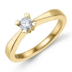 0,20 ct lab grown Diamant Solitärring in 9 Karat Gold 0,20 ct