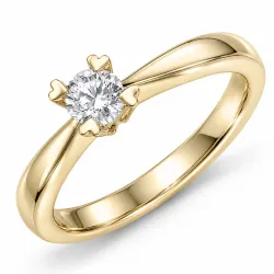 0,20 ct lab grown Diamant Solitärring in 9 Karat Gold 0,20 ct