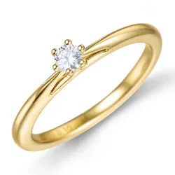 0,10 ct lab grown Diamant Ring in 9 Karat Gold 0,10 ct