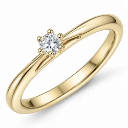 0,10 ct lab grown Diamant Ring in 9 Karat Gold 0,10 ct