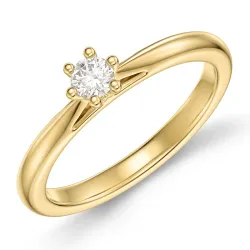 0,20 ct lab grown Diamant Solitärring in 9 Karat Gold 0,20 ct