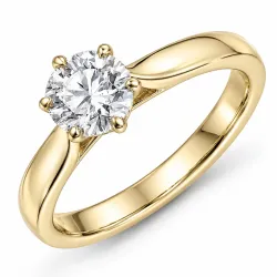 1,00 ct lab grown Diamant Solitärring in 9 Karat Gold 1,0 ct
