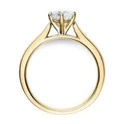 1,00 ct lab grown Diamant Solitärring in 9 Karat Gold 1,0 ct