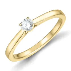 0,20 ct lab grown Diamant Solitärring in 9 Karat Gold 0,20 ct
