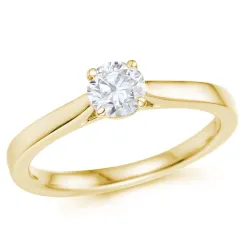 0,50 ct lab grown Diamant Solitärring in 9 Karat Gold 0,50 ct