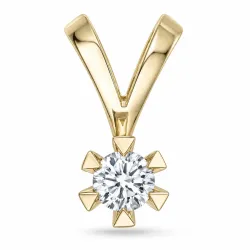 0,40 ct lab grown Diamant Anhänger in 9 karat Gold 0,40 ct