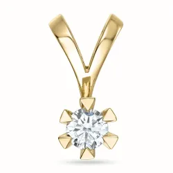 0,40 ct lab grown Diamant Anhänger in 9 karat Gold 0,40 ct