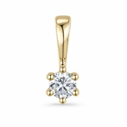 0,10 ct lab grown Diamant Solitäranhänger in 9 karat Gold 0,10 ct