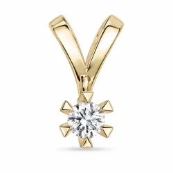 0,20 ct lab grown Diamant Anhänger in 9 karat Gold 0,20 ct