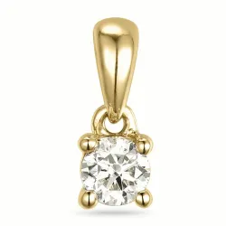 0,20 ct lab grown Diamant Solitäranhänger in 9 karat Gold 0,20 ct