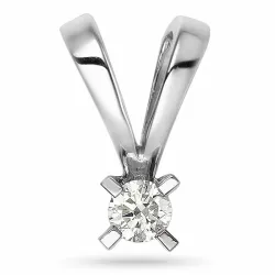 0,10 ct lab grown Diamant Solitäranhänger in 9 karat Weißgold 0,10 ct