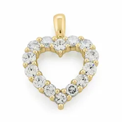 Herz lab grown Diamant Anhänger in 9 karat Gold 2,05 ct
