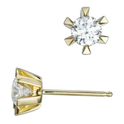 2 x 0,40 ct lab grown Diamant Ohrringe in 9 Karat Gold mit lab grown Diamant 