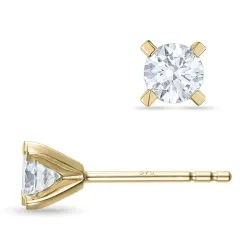 2 x 0,30 ct lab grown Diamant Ohrringe in 9 Karat Gold mit lab grown Diamant 