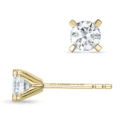 2 x 0,40 ct lab grown Diamant Ohrringe in 9 Karat Gold mit lab grown Diamant 