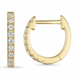 12 mm lab grown Diamant Kreole in 9 Karat Gold mit lab grown Diamant 