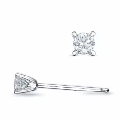 2 x 0,10 ct lab grown Diamant Solitärohrstecker in 9 Karat Weißgold mit lab grown Diamant 