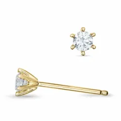 2 x 0,11 ct lab grown Diamant Solitärohrstecker in 9 Karat Gold mit lab grown Diamant 