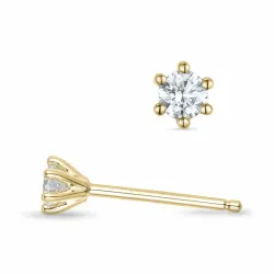 2 x 0,10 ct lab grown Diamant Solitärohrstecker in 9 Karat Gold mit lab grown Diamant 