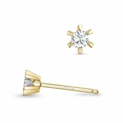 2 x 0,10 ct lab grown Diamant Solitärohrstecker in 9 Karat Gold mit lab grown Diamant 